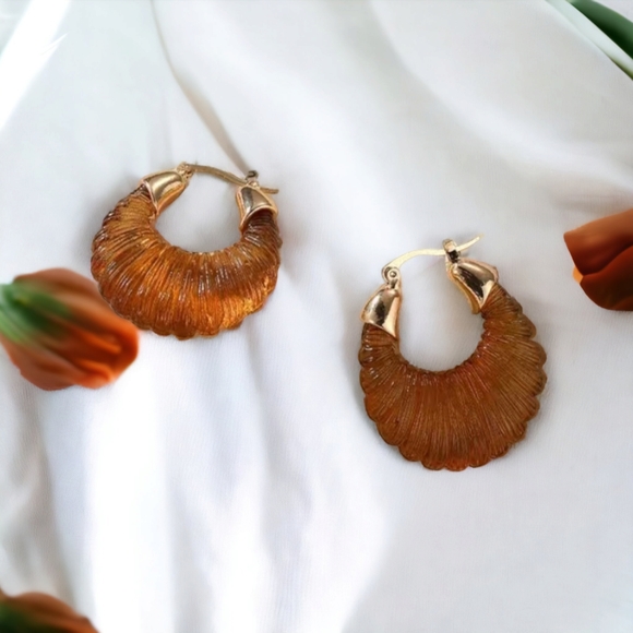 Anthropologie hoop earrings  (B) - Picture 3 of 3